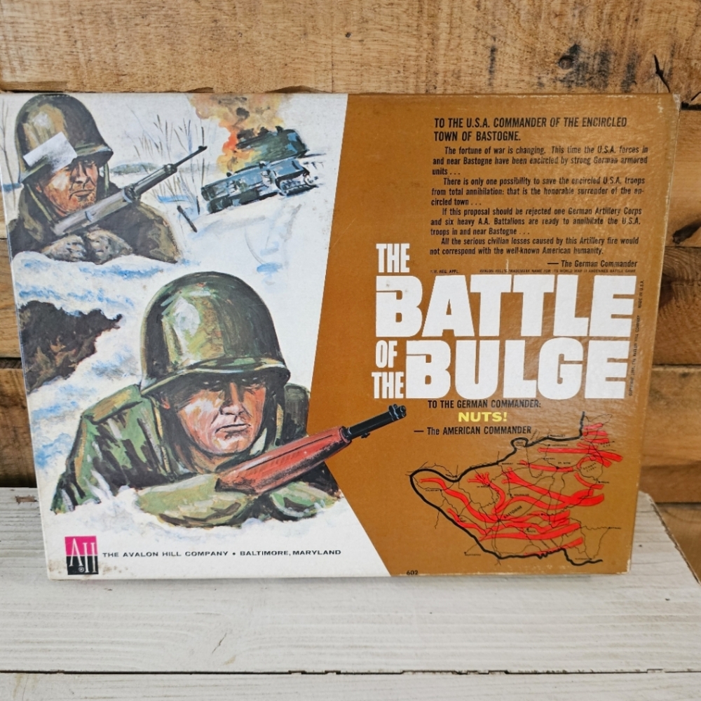 Vintage 1965 Avalon Hill Battle of the Bulge Strategy Game